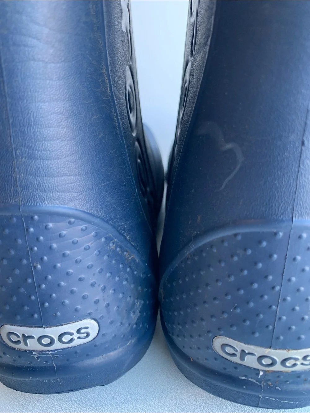 Crocs kids Navy Waterproof Rain Boots Pull Up J 5